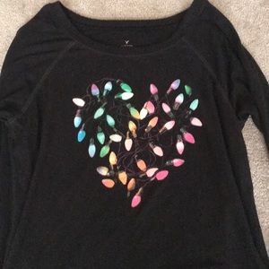American Eagle Plush Holiday Longsleeve